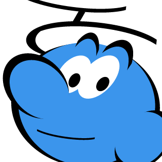 The Smurfs are back's emblem