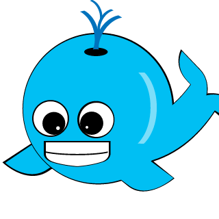Die planschenden Wale's emblem