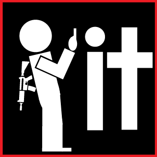 JUST F IT's emblem