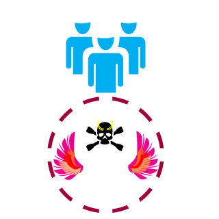 Flamingos In Flames's emblem